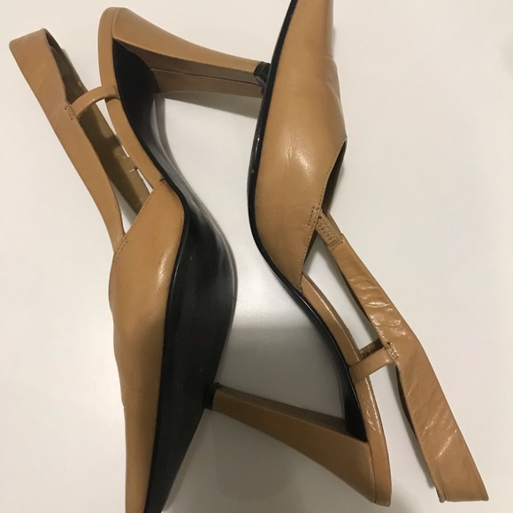 Enzo Angiolini Eaanara Canel Leather Slingbacks - Picture 3 of 7